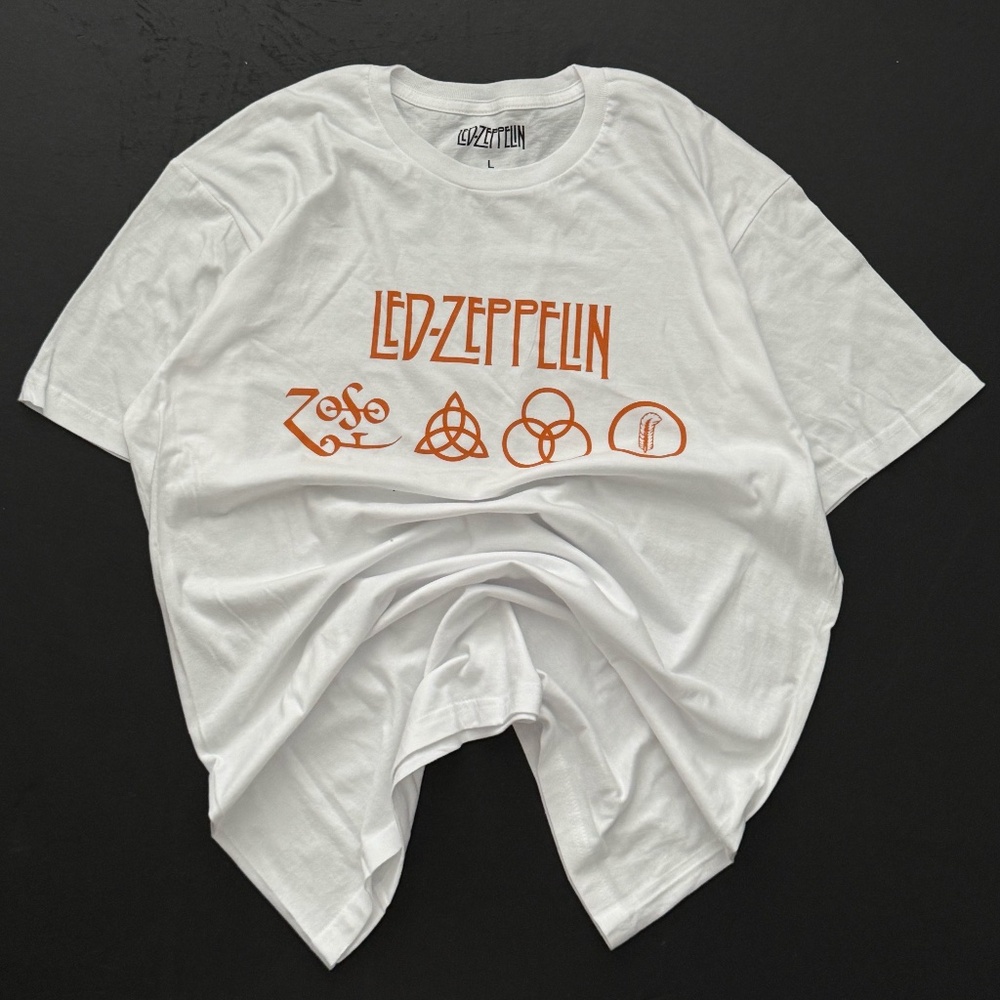 LED ZEPPELIN WHITE UNISEX T-SHIRT / L / NEW / OFFERS 🫶🏻